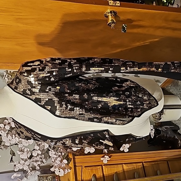 Guess gold/black sequin cardigan - Picture 2 of 9